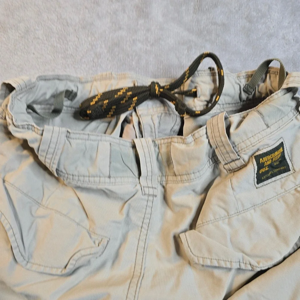 Abercrombie & Fitch Cargo Shorts Mens 30 Tan Khaki Gorpcore Utility Paratrooper